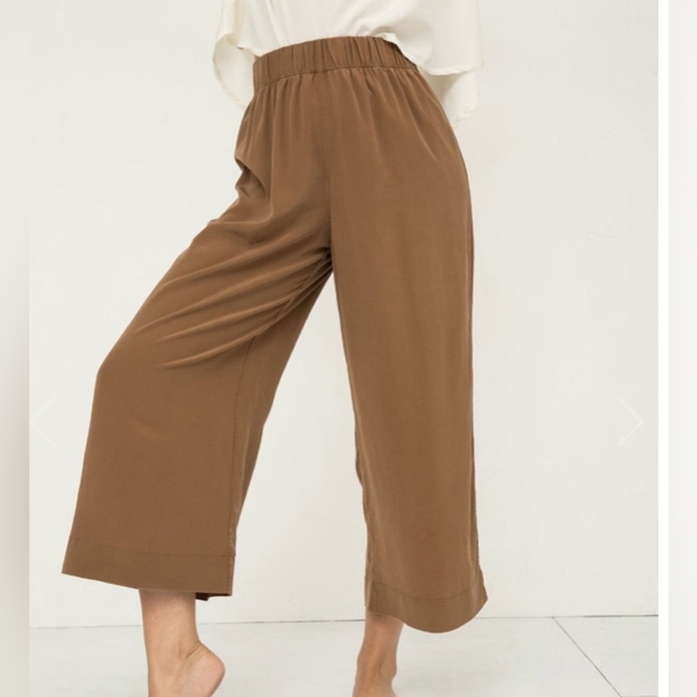 Elizabeth Suzann black silk Florence pants S—R